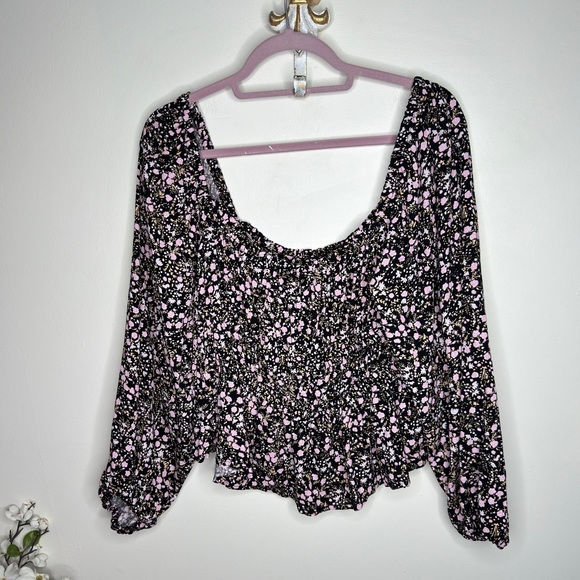 J. CREW Puff-Sleeve Drapey Crepe Top in Fall Garden Floral {3J13} - Picture 3 of 7